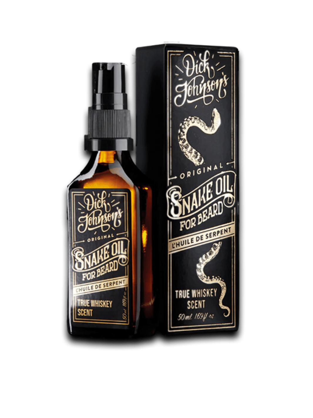 Dick Johnson Snake Oil True Whiskey Duft Bartöl 50 ml, in eleganter Verpackung, verfügbar bei Phullcutz.