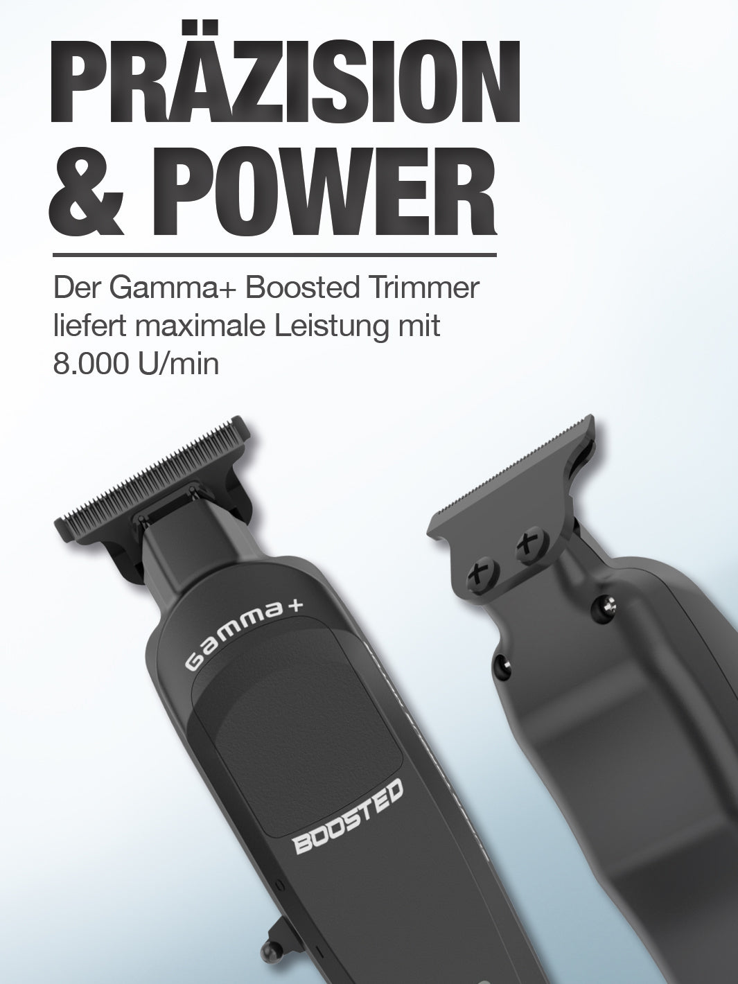 Gamma+ Boosted Trimmer Professioneller Haartrimmer mit Drehmotor