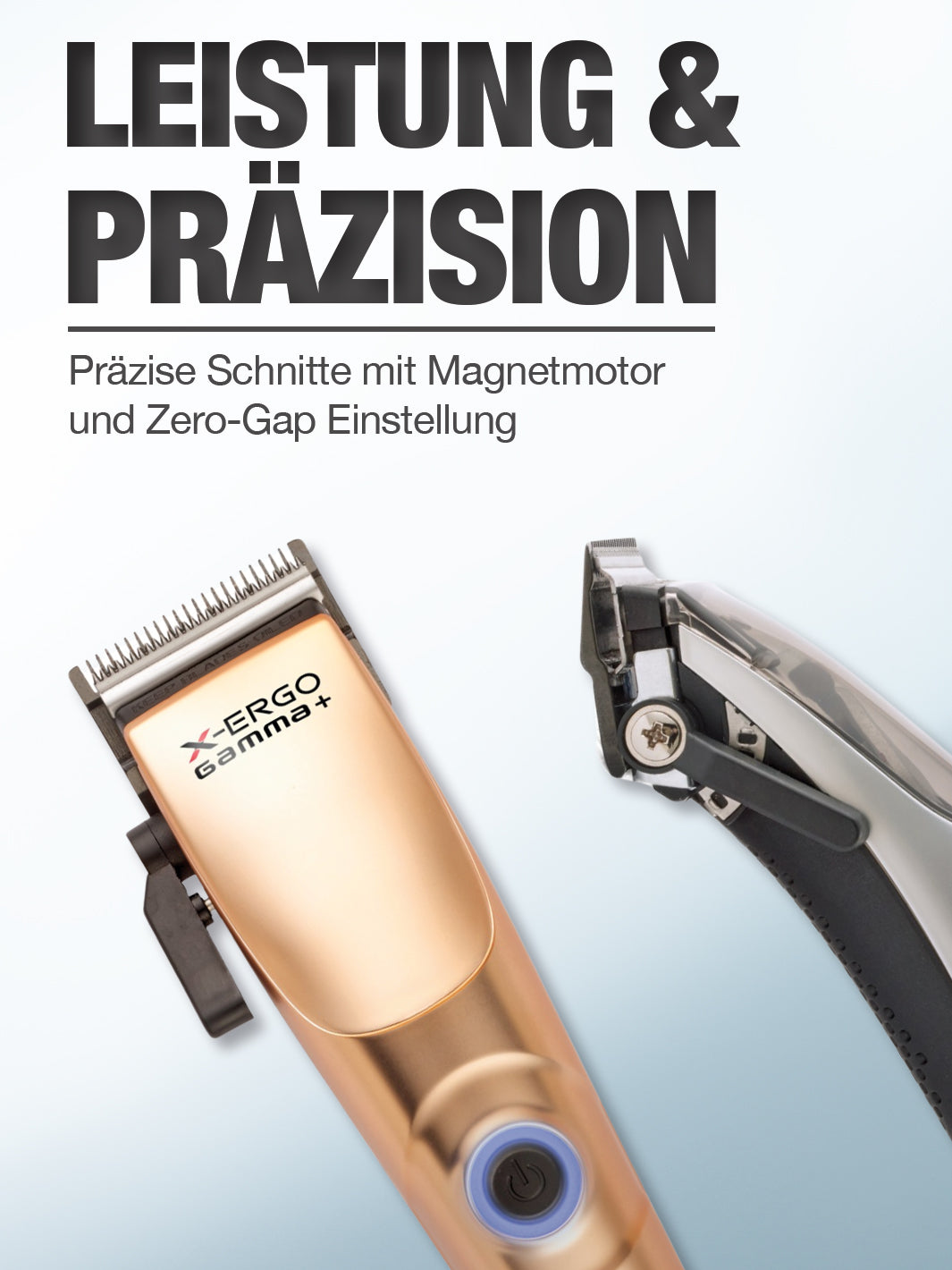 Gamma+ X-Ergo Clipper Professioneller modularer Haarschneider mit Magnetmotor