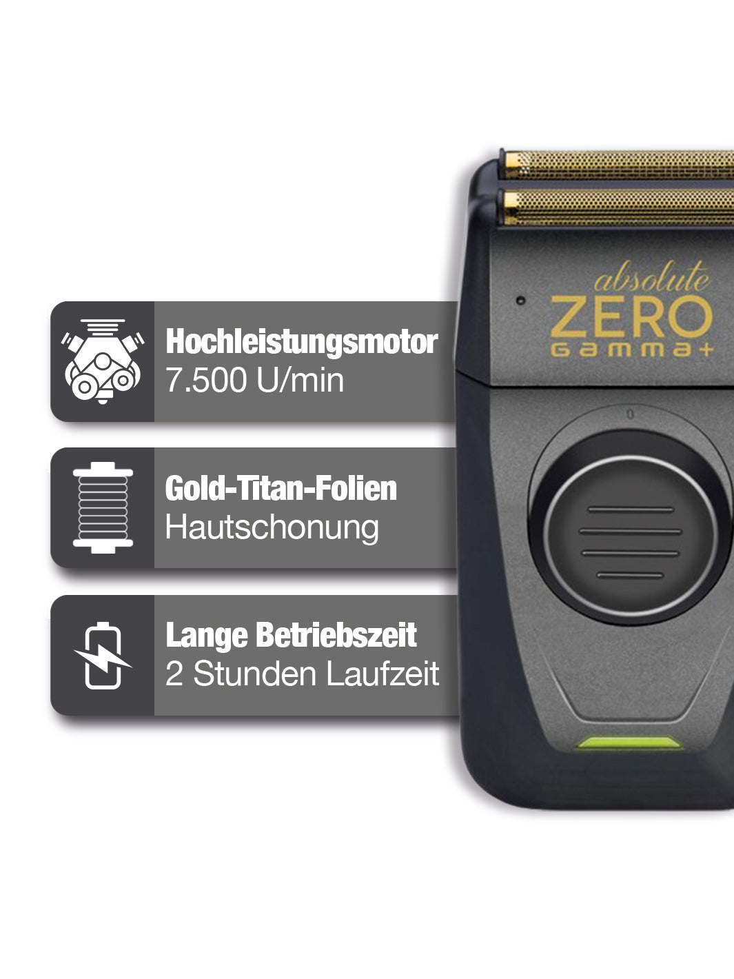 Null Rasierer Gamma+ Absolute Zero Folienrasierer - jetzt online kaufen! – Phullcutz