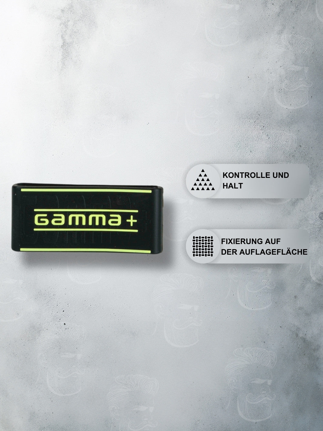 Gamma+ Rubber Grip für Haarschneider und Folienrasierer Gelb/Schwarz