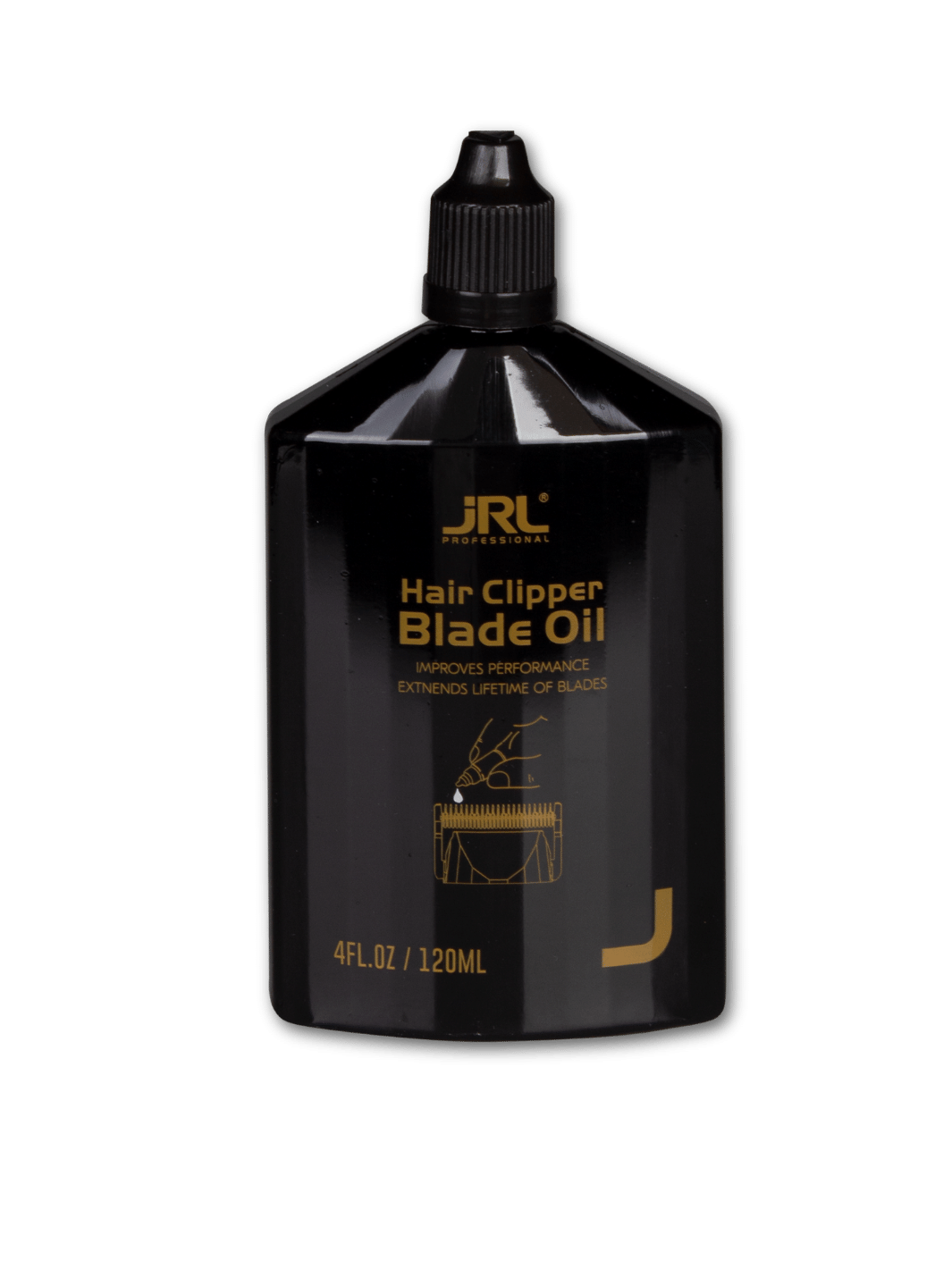 JRL Professional Hair Clipper Blade Oil 120ml, verfügbar bei Phullcutz, zur Leistungssteigerung und Verlängerung der Klingenlebensdauer.