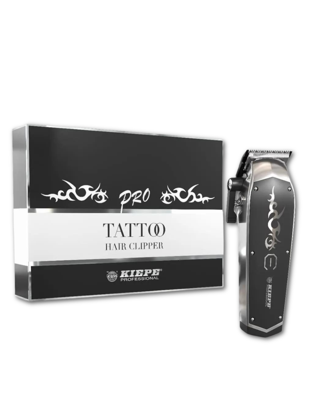  Der Kiepe Clipper Tattoo Pro schnurlos präsentiert neben seiner eleganten Verpackung, verfügbar bei Phullcutz, perfekt für präzises Haarstyling