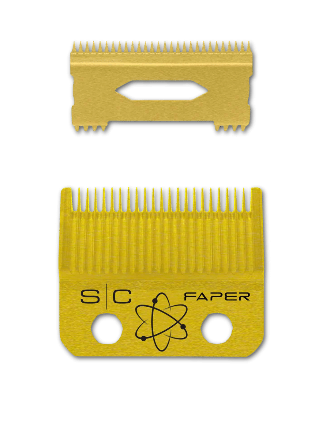 STYLECRAFT FAPER Gold und Slim Deep Gold Blade, zwei professionelle Gold Titanium Haarschneiderklingen, ideal für präzise Fade- und Taper-Schnitte, kompatibel mit Stylecraft Profi-Haarschneidemaschinen.