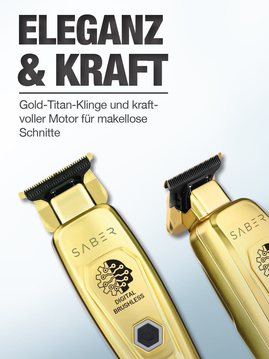 Stylecraft SABER Trimmer Gold Professioneller Metalltrimmer mit digitalem bürstenlosen Motor