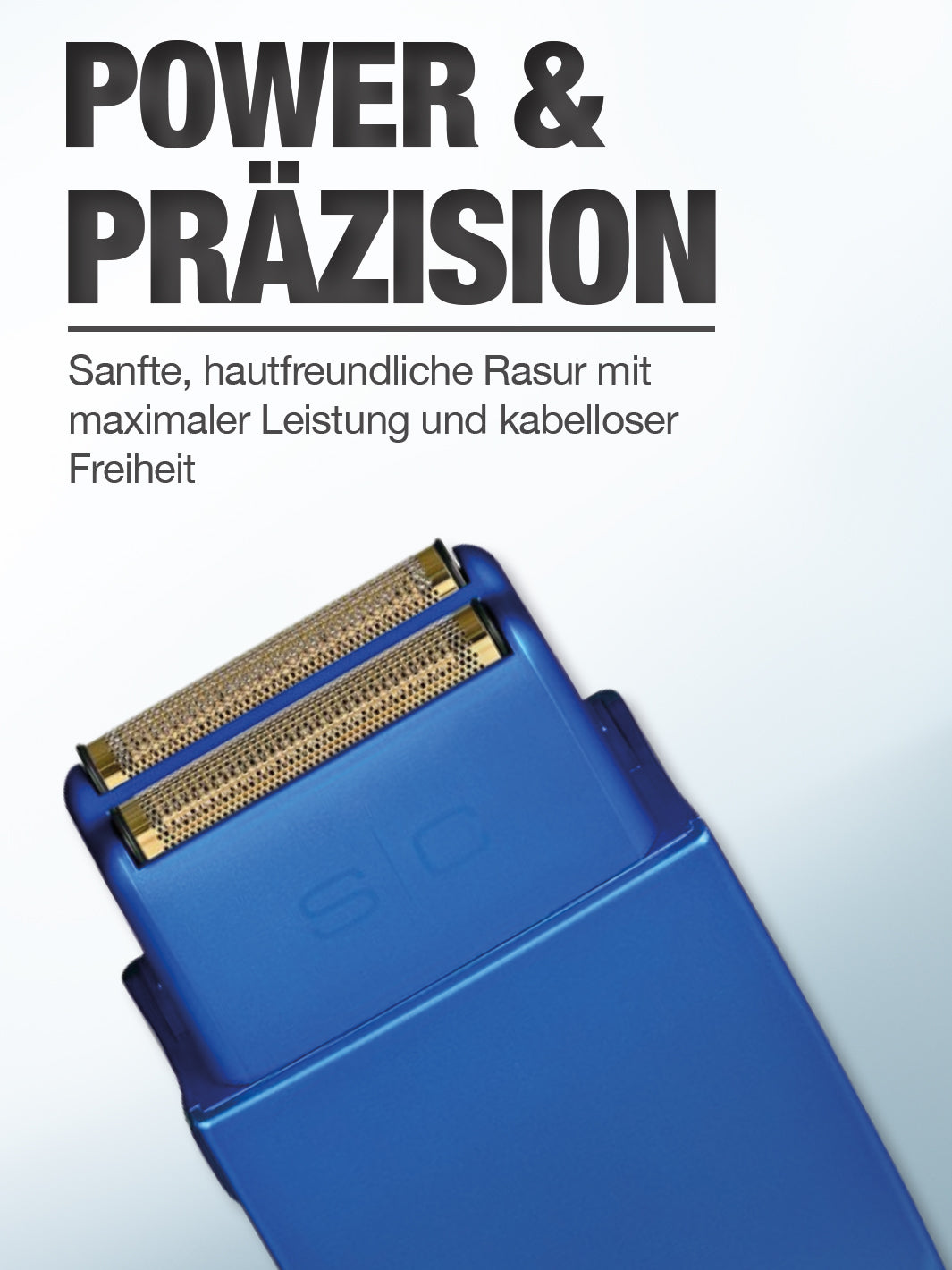 Stylecraft PRODIGY blau Professioneller Doppelfolienrasierer mit kabelloser Ladetechnik