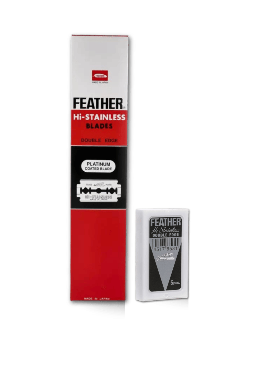 100er Pack Feather Hi-Stainless Double Edge Rasierklingen, hochwertige professionelle Barber-Klingen für eine präzise Rasur, angeboten von Phullcutz.