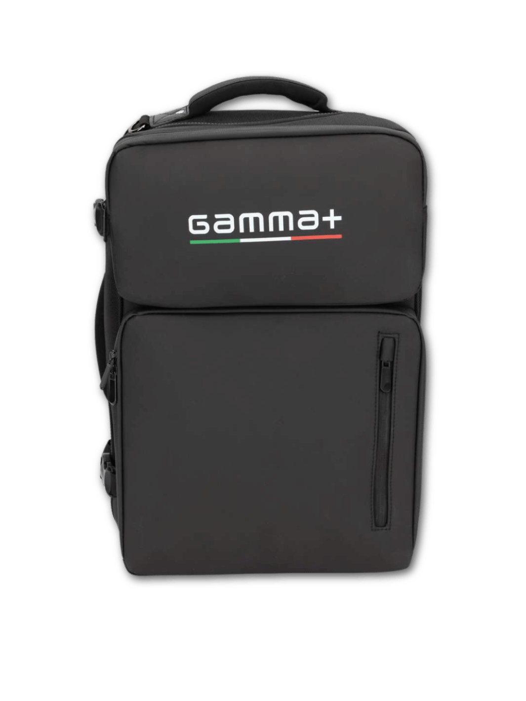 Gamma+ Barbier-Rucksack, erhältlich bei Phullcutz. Ideal für den sicheren und organisierten Transport von Friseurausrüstung, mit gepolsterten Fächern und ergonomischer Polsterung.