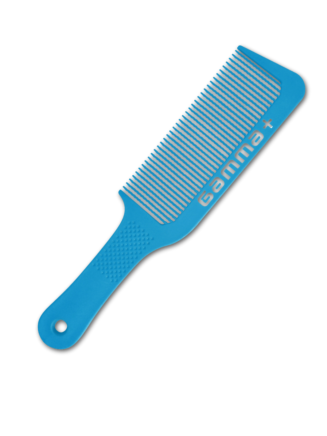 GAMMA+ Flow Barber Comb, blauer Schneidekamm für Haarschneidemaschinen, ideal für präzises Schneiden und Stylen, robustes und ergonomisches Design, verfügbar bei Phullcutz.