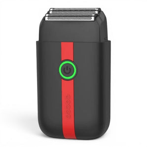 Phullcutz Cocco Veloce Lite Folienrasierer in Schwarz und Rot mit doppelten Nickel-Folien und Power-Button