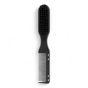 Phullcutz 2-in-1 Fade-Bürste und Styling-Kamm in Schwarz mit ergonomischem Griff für präzise Barber-Haarschnitte