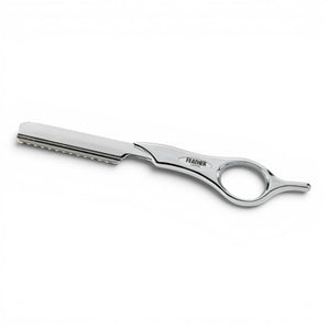 Phullcutz Feather Razor S Kurzgriff Friseurmesser aus Edelstahl mit Teflon-beschichteter Klinge und Klingenschutz.