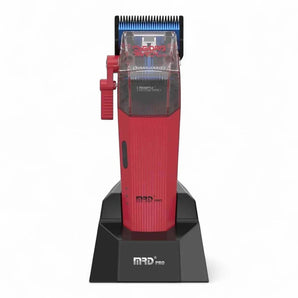 Phullcutz MRD Pro Cyborg Track GTR Haarschneider in Burgundy Red mit Ladestation und blauer Klinge