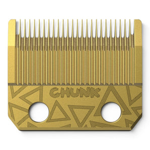 Phullcutz TPOB PLAY CHUNK Blade in Gold mit Cool Blade Coating und 32-Zahn Design für präzise Haarschnitte