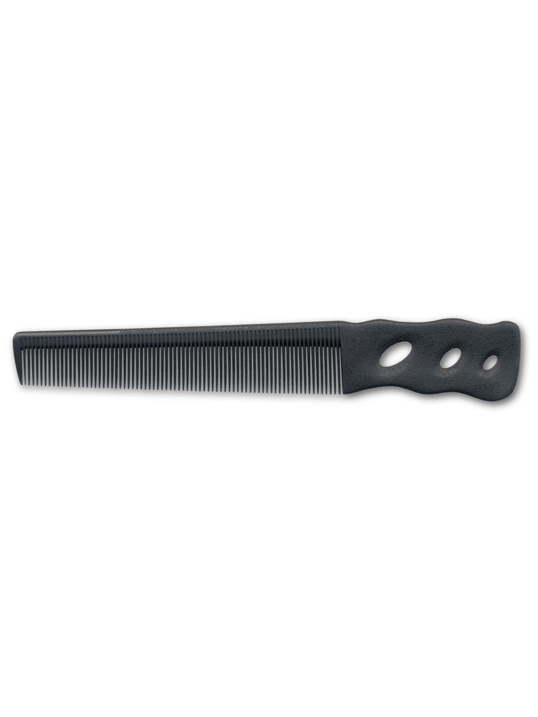 Y.S. Park Flex Carbon Schneidekamm Nr.201 schwarz, 165 mm lang, extrem dünne Zähne, hitzeresistent bis 110°C, ergonomischer Griff, erhältlich bei Phullcutz. Perfekt für präzise Details und feine Schnitte.